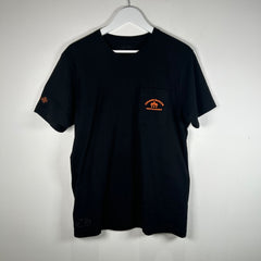 Chrome Hearts Black Orange Cemetery Logo T-Shirt Size Large
