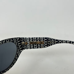 Marc Jacobs Black Gradient Acetate Oval Sunglasses
