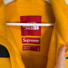 Supreme x The North Face Yellow Gold RTG Fleece Jacket Size XL