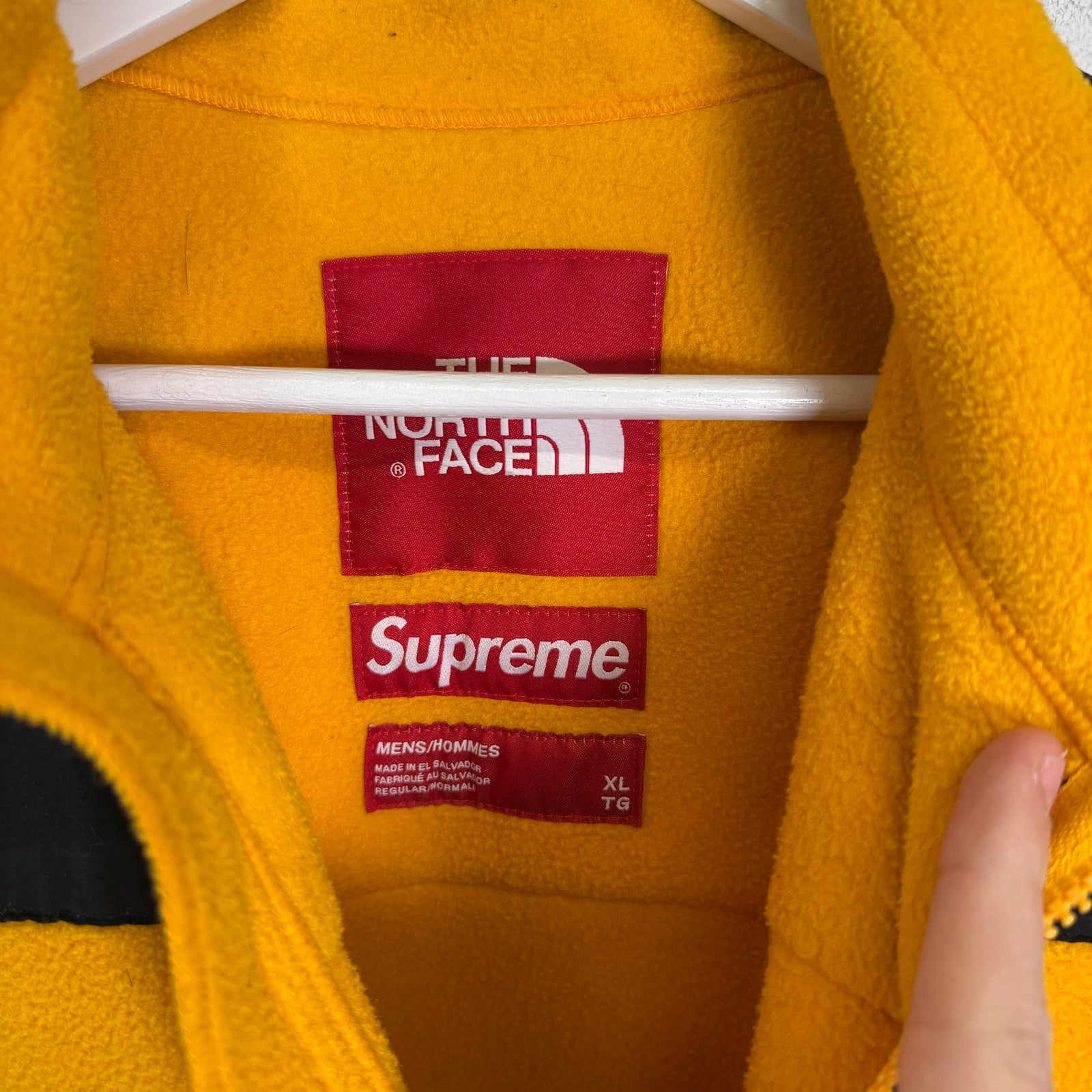 Supreme x The North Face Yellow Gold RTG Fleece Jacket Size XL