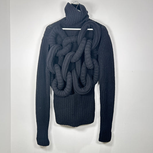 J.W. Anderson Black Knitted 'Tubular' Turtleneck Size S