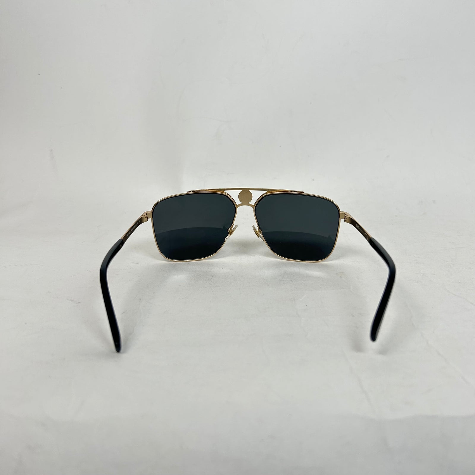 Versace Black/Gold Medusa Aviator Sunglasses