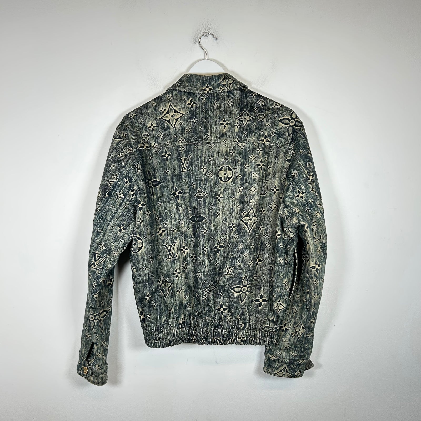 Louis Vuitton Dark Blue Monogram Denim Tailored Jacket Size 46