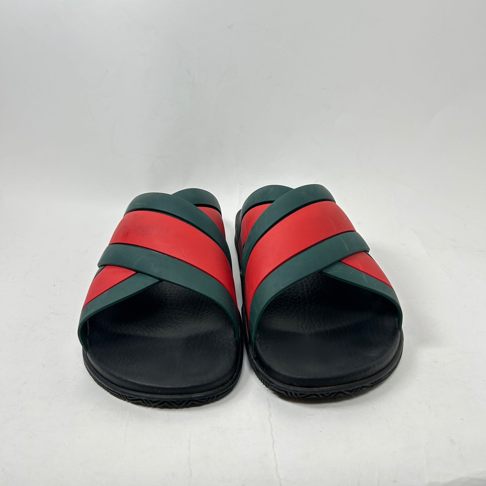Gucci Rubber Web Slides Size GG 8