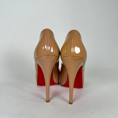 Christian Louboutin Nude Patent Very Prive 120 Heels Size 38