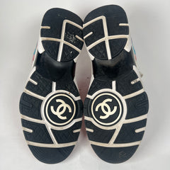 Chanel Multicolor Interlocking CC Suede Runner Size 39