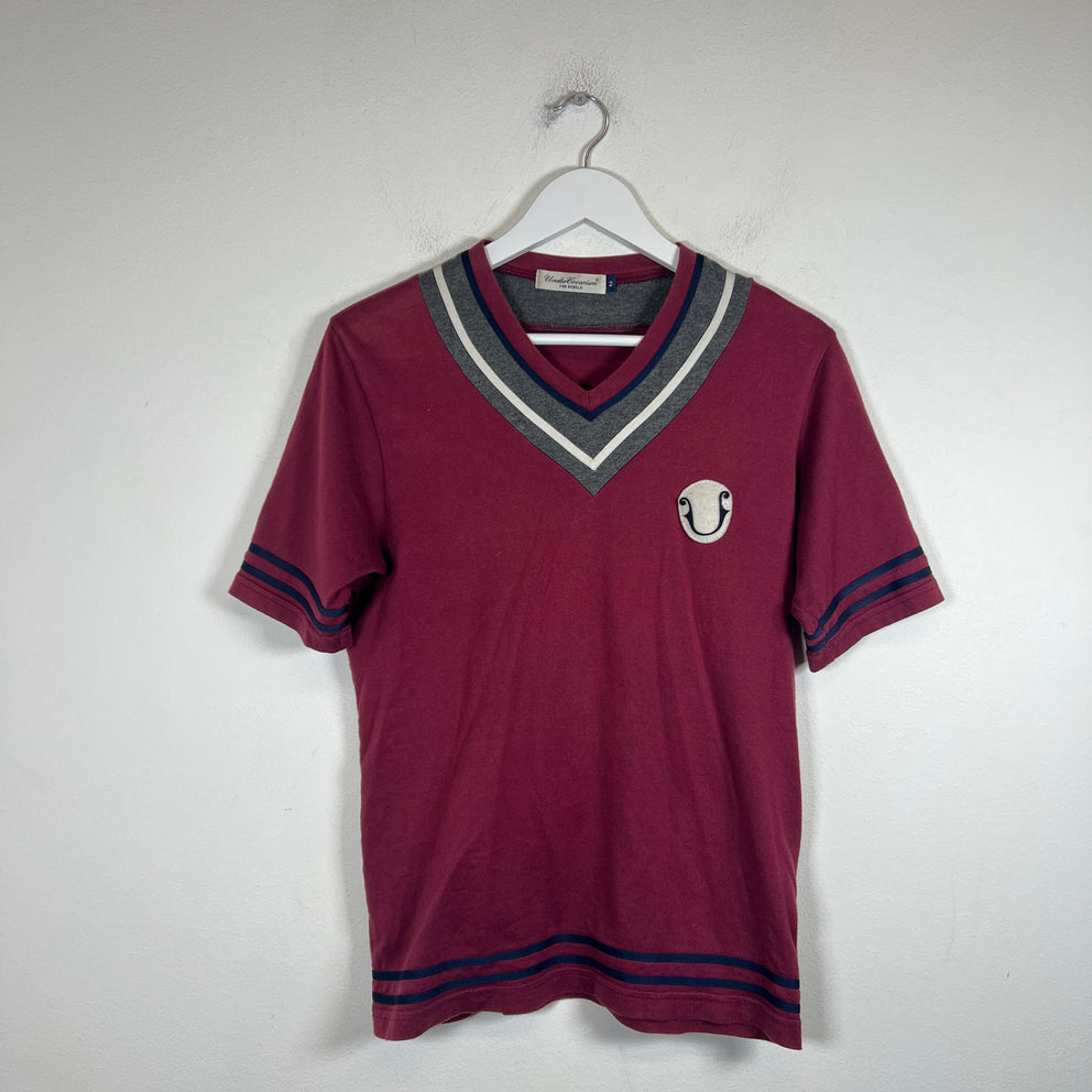 Undercover Burgundy V-Neck T-shirt Size S