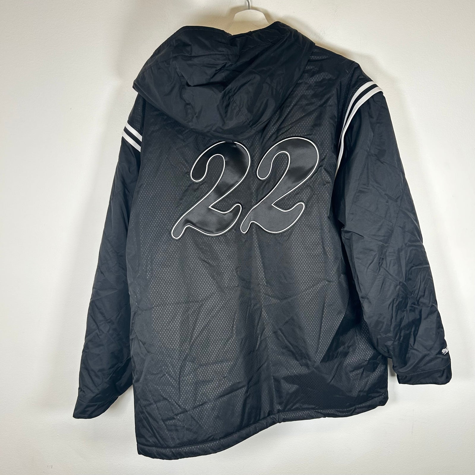Supreme X Mitchell & Ness Black Varsity Jacket Size L