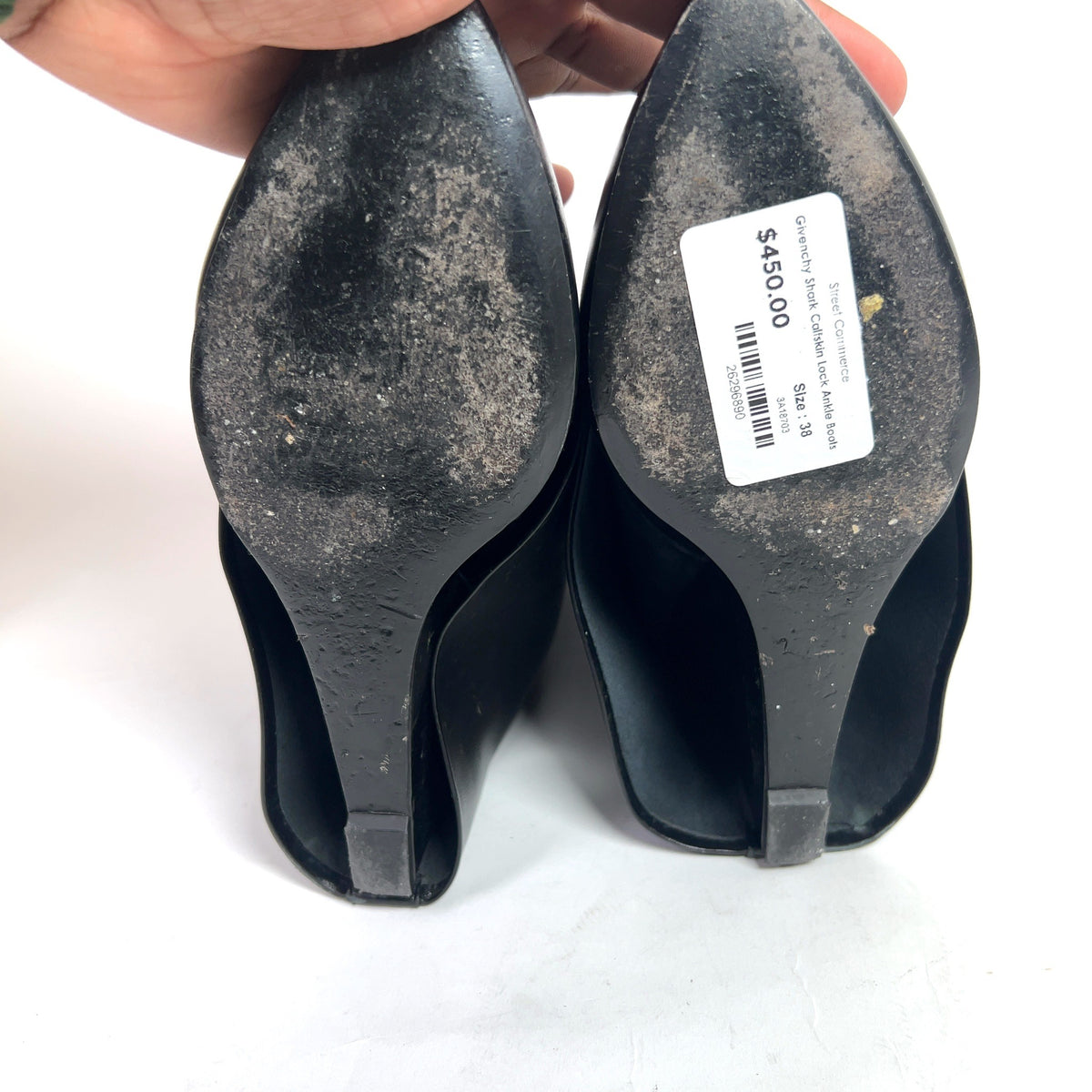 Givenchy Shark Calfskin Lock Ankle Boots