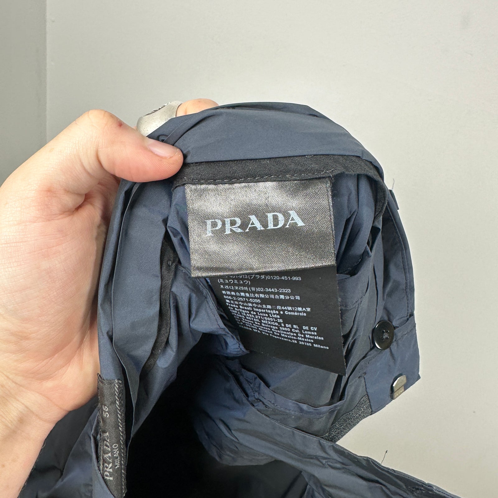 Prada Nylon Navy Suit Pants Size 34