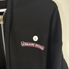Chrome Hearts Black/Pink Deadly Doll Zip-Up Hoodie Size L