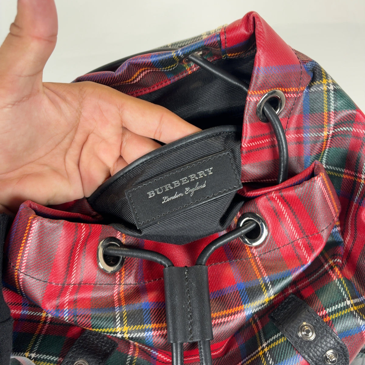 Burberry Tartan Patchwork Backpack