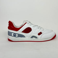 Gucci White/Red Basket Low Sneakers Size 13