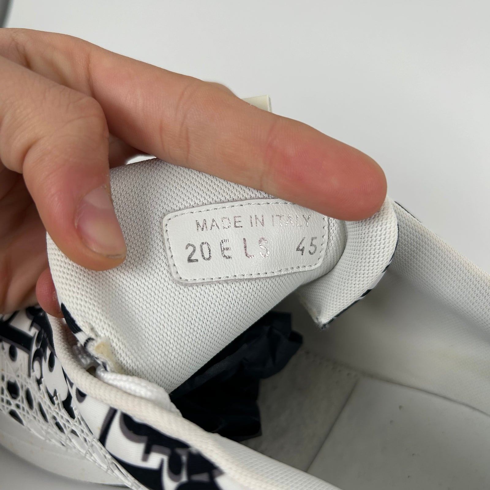Dior B24 White And Black Monogrom Oblique Cannage Size 45