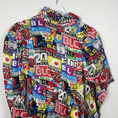 Balenciaga Jacquard Logo Silk Mini Dress