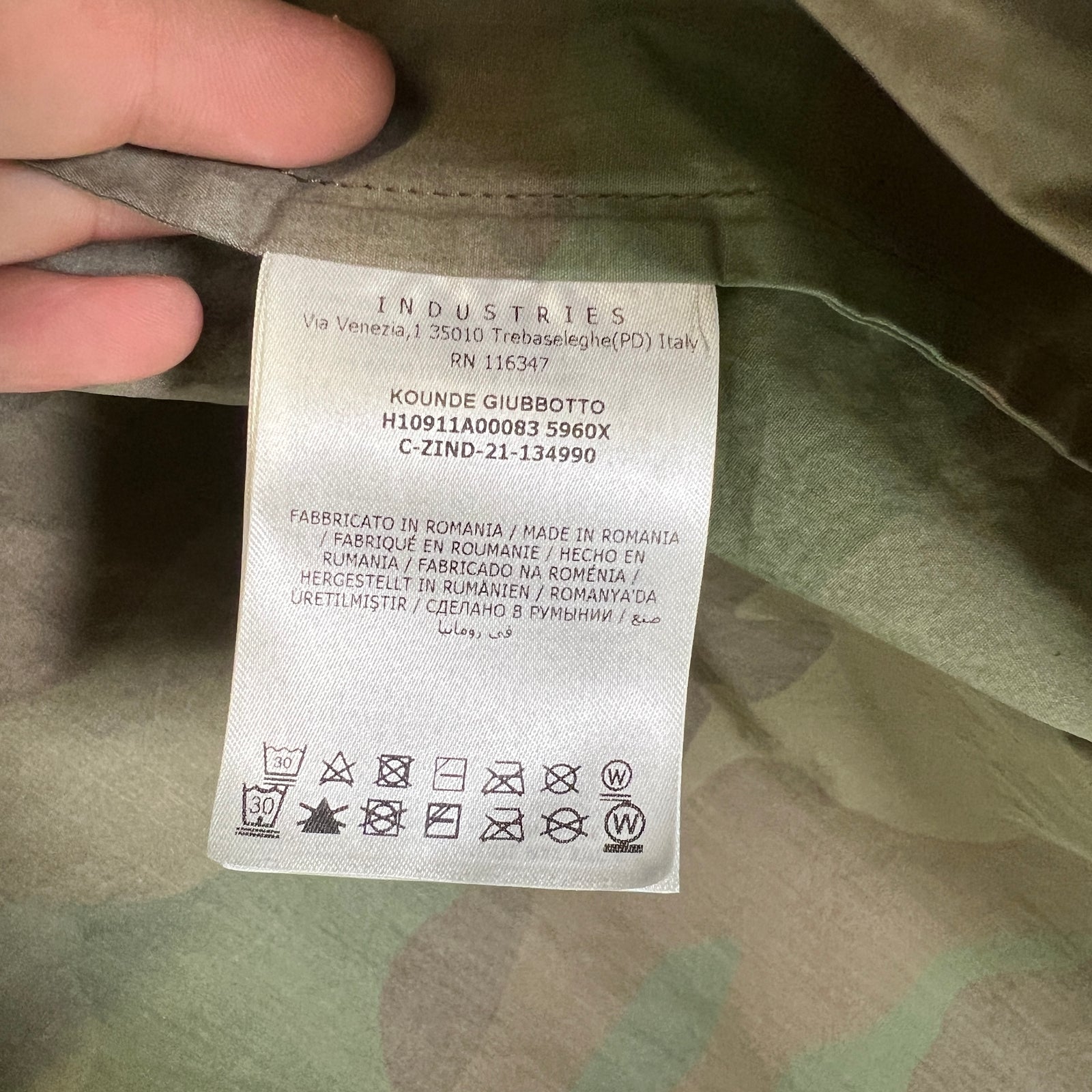 Moncler Multicolor Camo Kounde Giubbotto Jacket Size 5