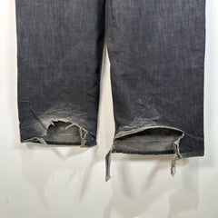 Balenciaga Grey Destroyed Baggy Denim Size M