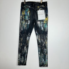 Purple Black Waxed Painter Jean Size 31