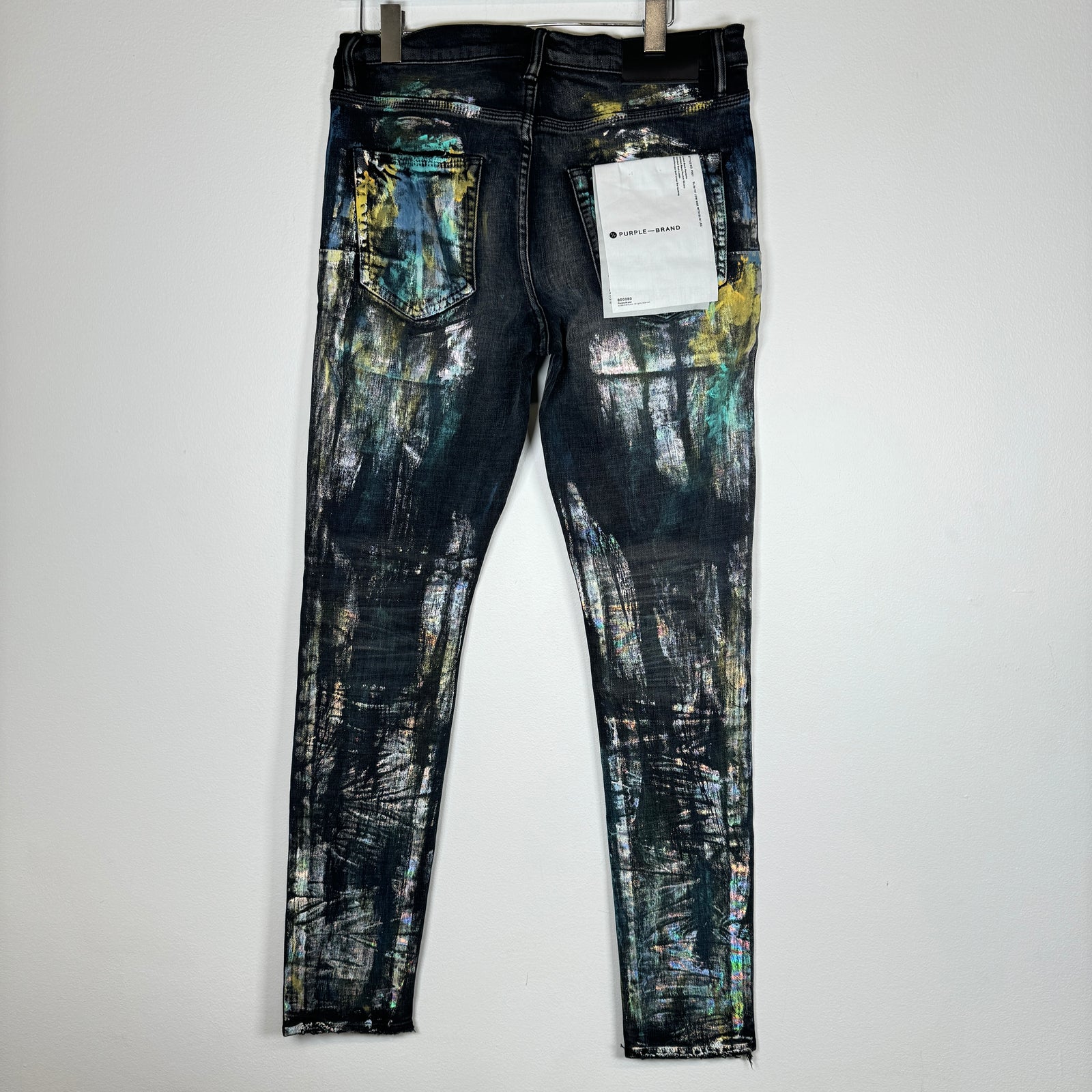 Purple Black Waxed Painter Jean Size 31