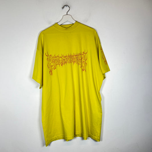 Balenciaga Yellow Darkwave Logo T-Shirt Size XXL
