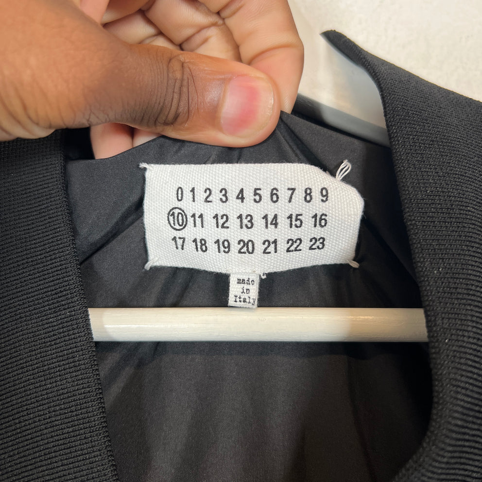 Maison Margiela Black/Olive Nylon Bomber Jacket Size 54