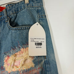 Who Decides War ROYGBIV Fusion Embroidered Denim Jeans Size 30