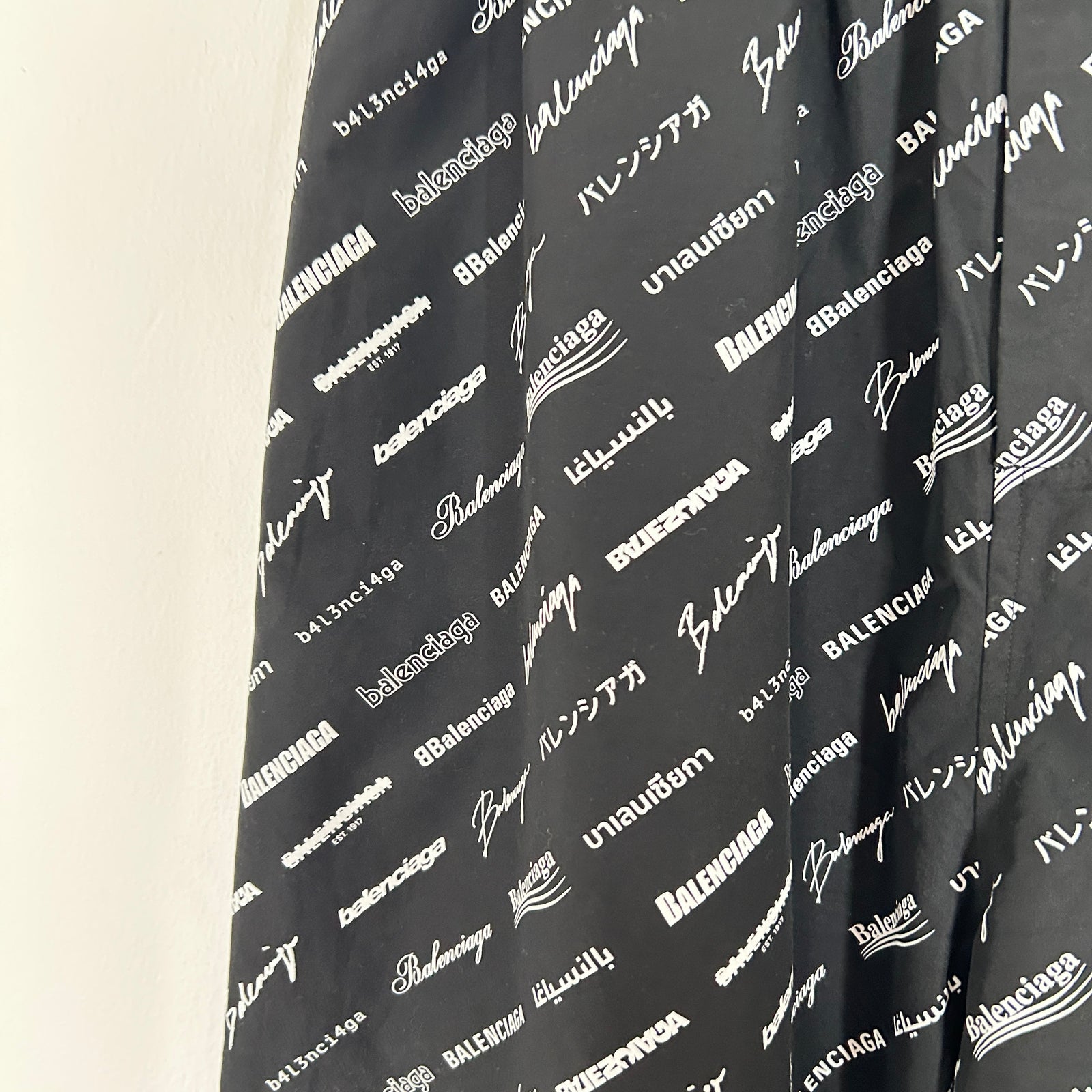 Balenciaga Multi Logo Wide Leg Track pants Size M