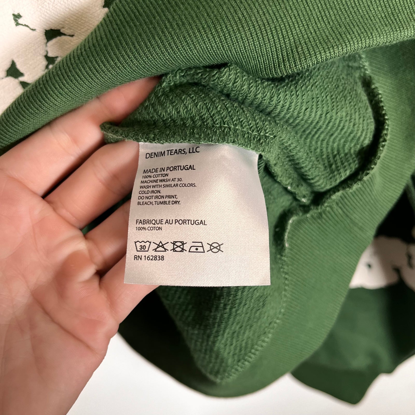 Denim Tears Green Wreath Hoodie Size L