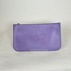 Gucci Purple Leather Clutch Bag
