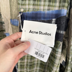 Acne Studios Trompe L'oeil Patchwork Button Up Shirt Size 50