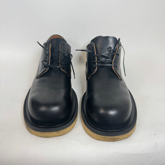Bottega Veneta Black Leather Crepe Sole Derby Size 44