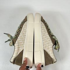 Dior B33 Green/Khaki Oblique Suede Sneaker Size 42