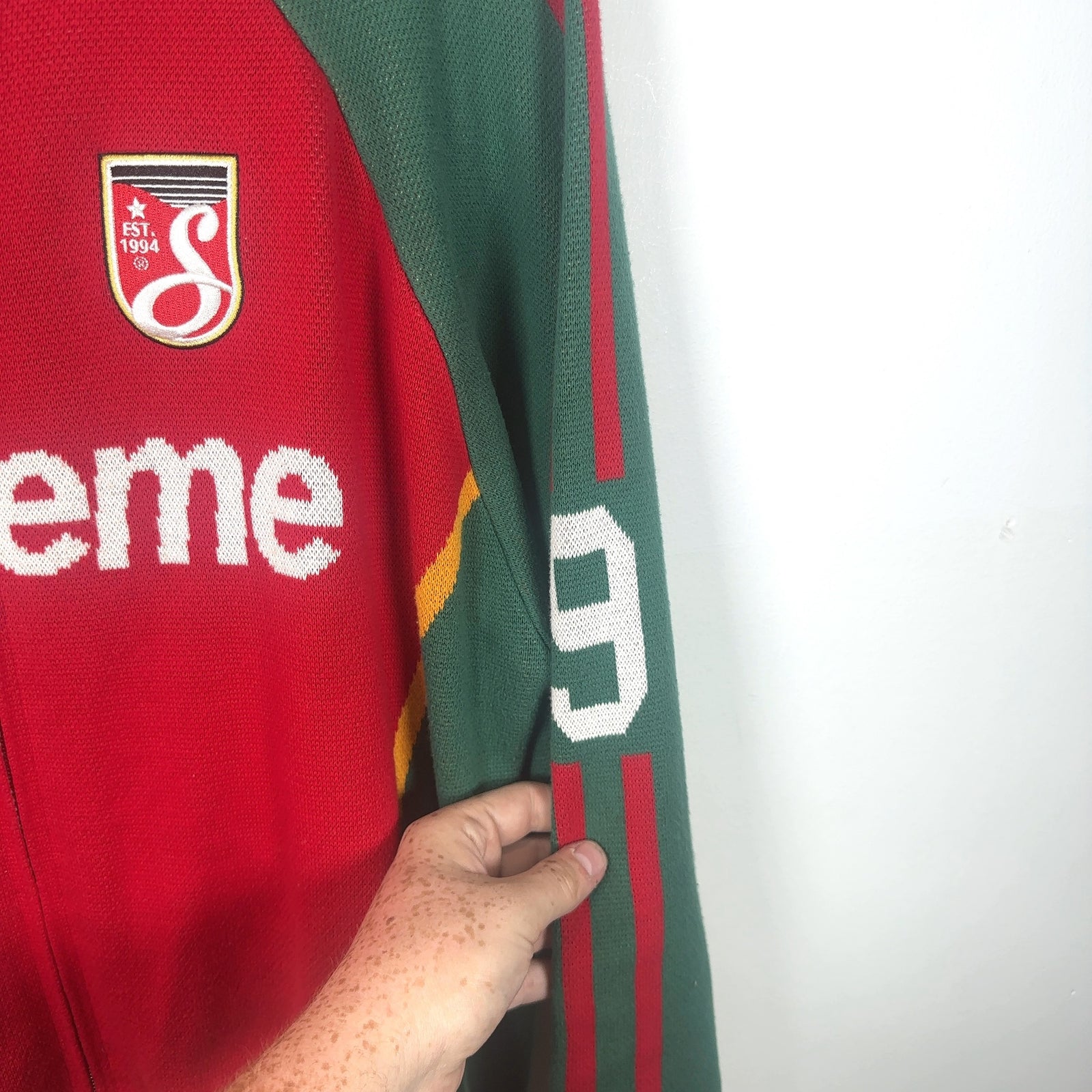 Supreme Umbro Logo Knit Zip-Up Sweater