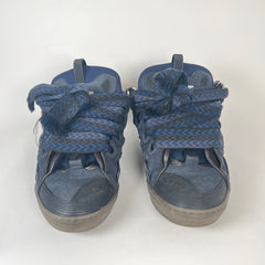 Lanvin Navy Curb Sneakers Size 45