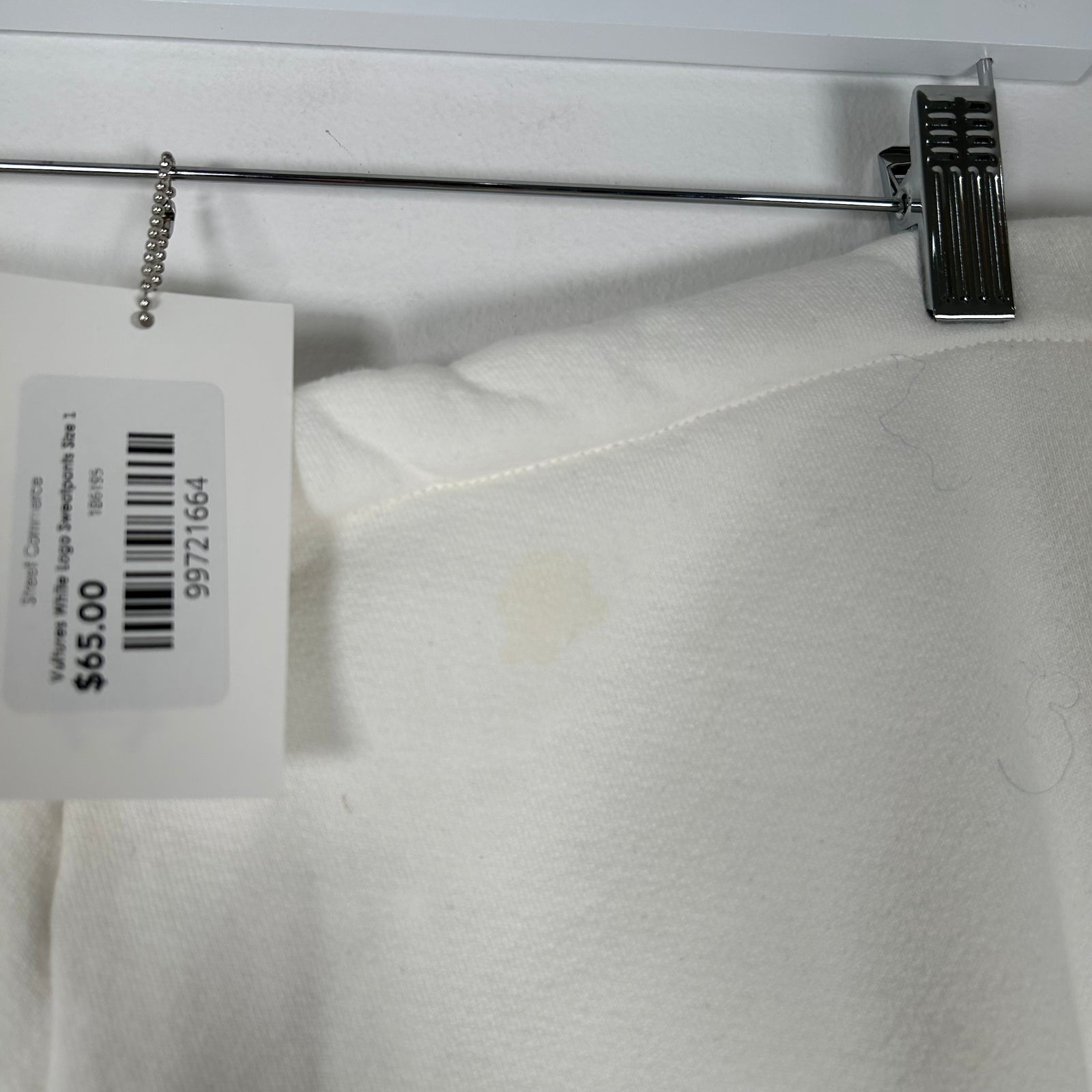 Vultures White Logo Sweatpants Size 1