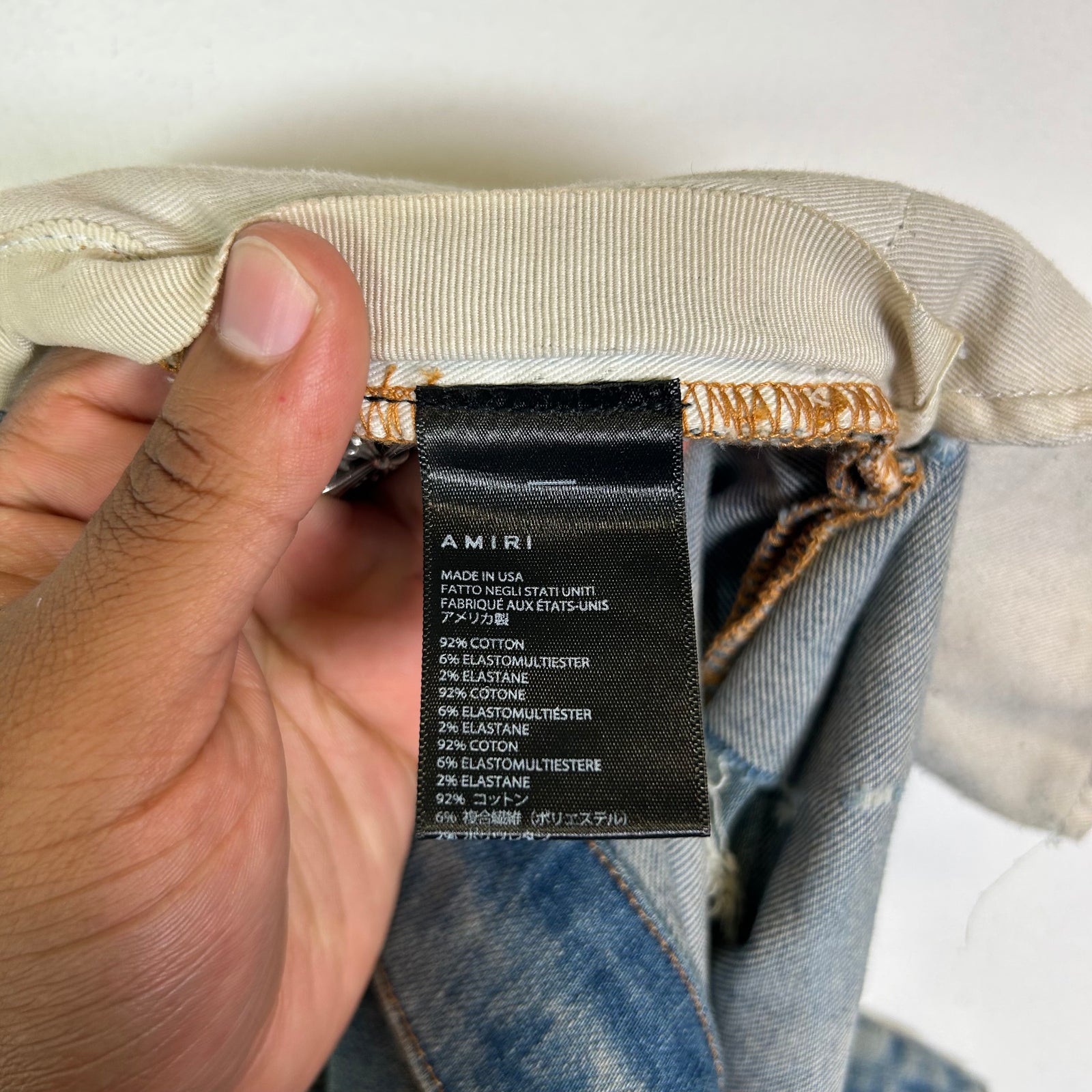 Amiri Distressed Core Logo Jeans
