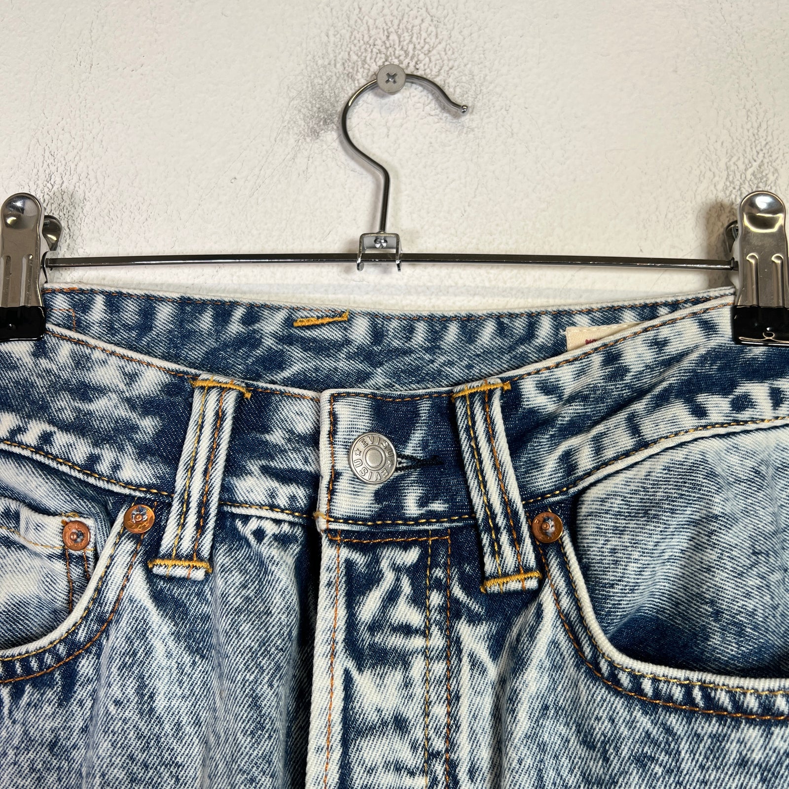 Evisu Acid Wash Graffiti Cargo Jeans