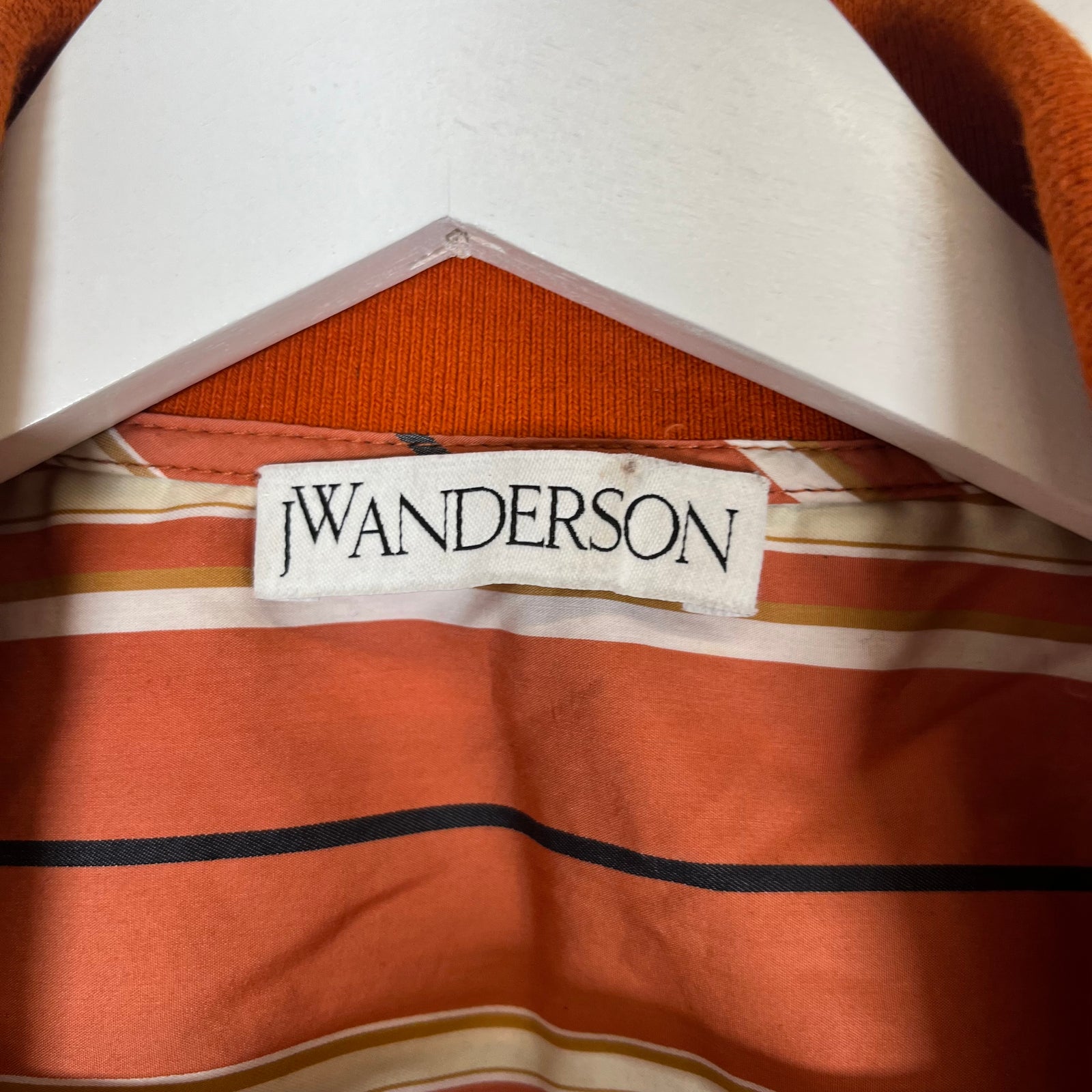 JW Anderson Orange Quarter Zip Shirt Size M