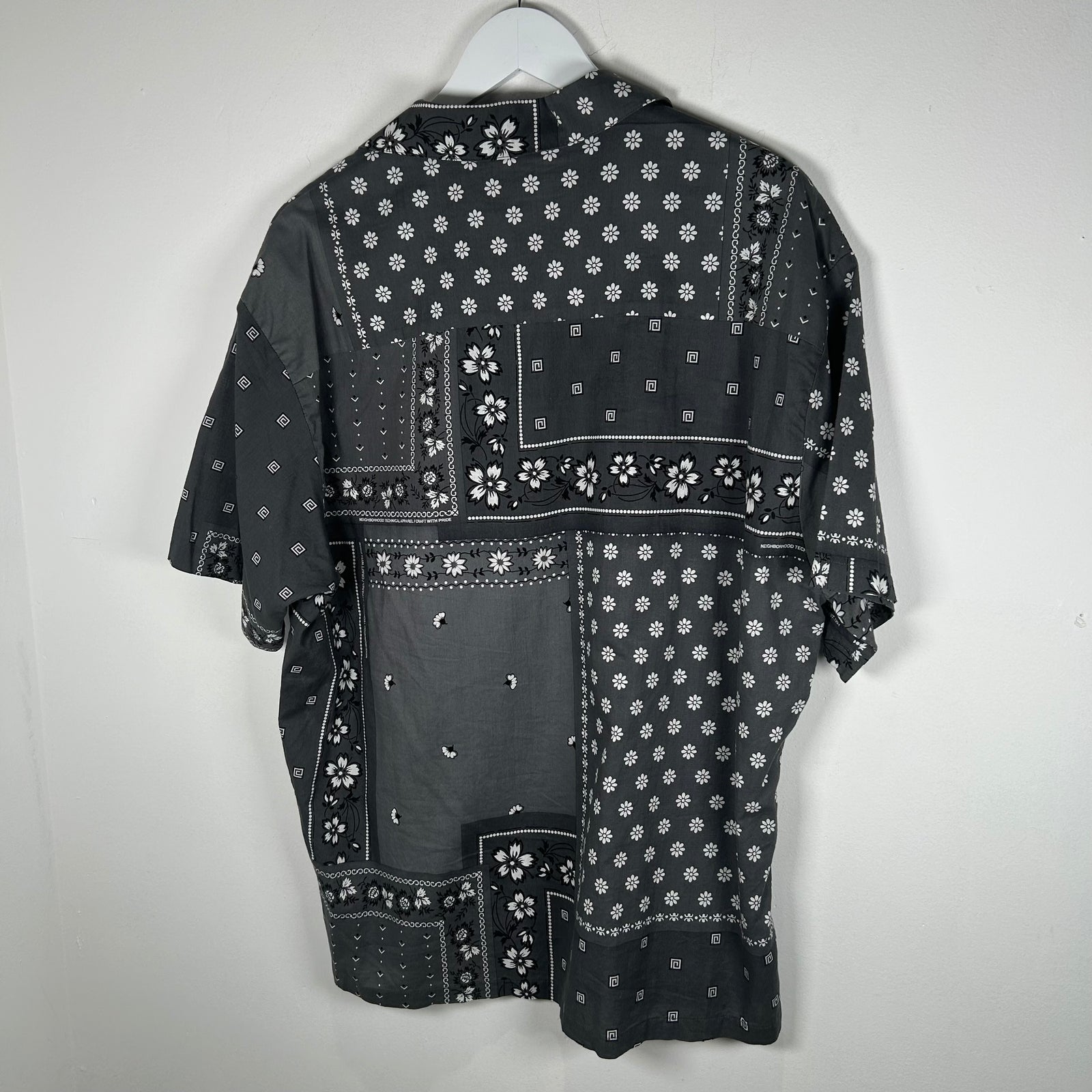 Neighborhood Grey Bandana Button-Up Shirt Size L