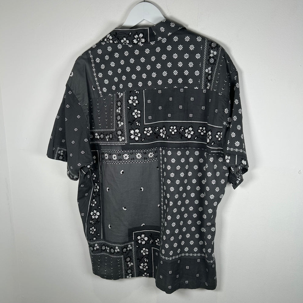 Neighborhood Grey Bandana Button-Up Shirt Size L