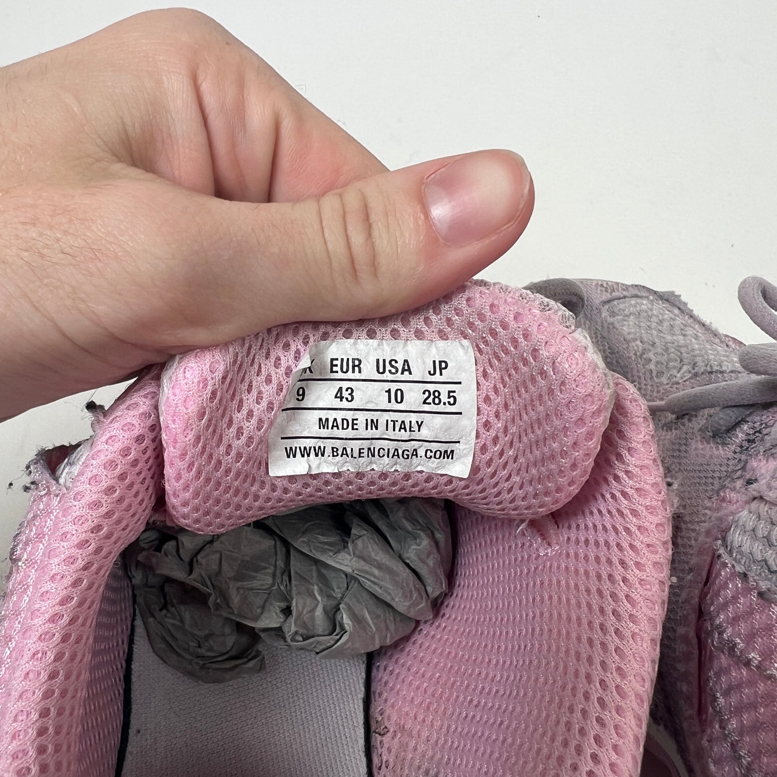 Balenciaga Pink Phantom Runners Sz 43