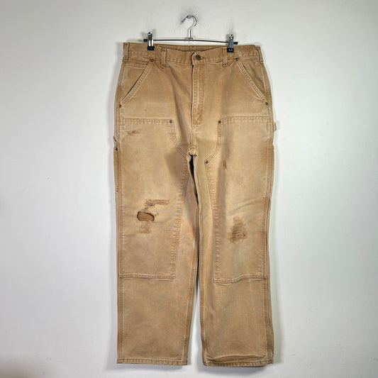 Carhartt Vintage Khaki Distressed Double Knee Carpenter Pants
