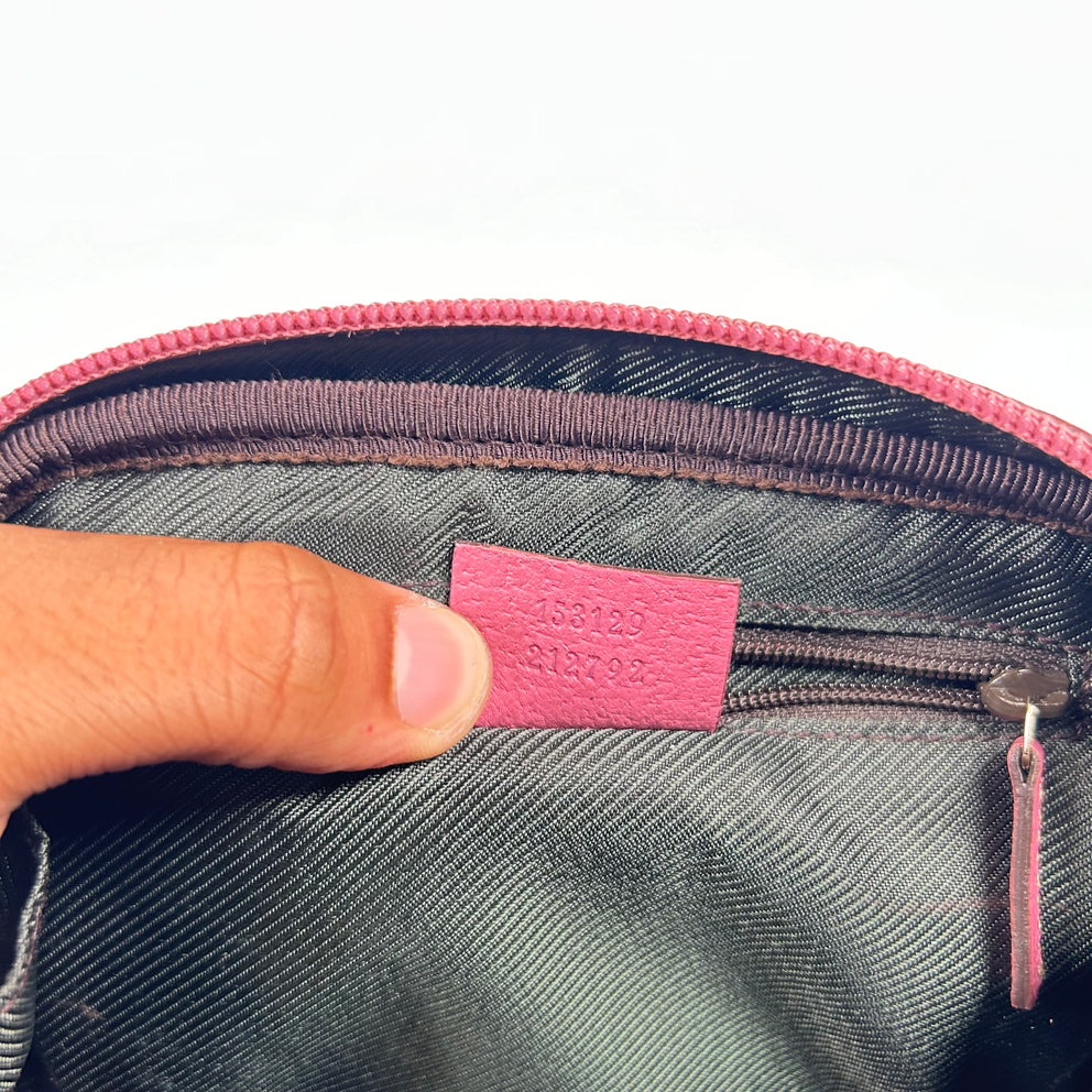 Gucci Pink GG Canvas Cosmetic Bag