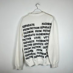 Louis Vuitton White New Letter Logo Sweater Size L