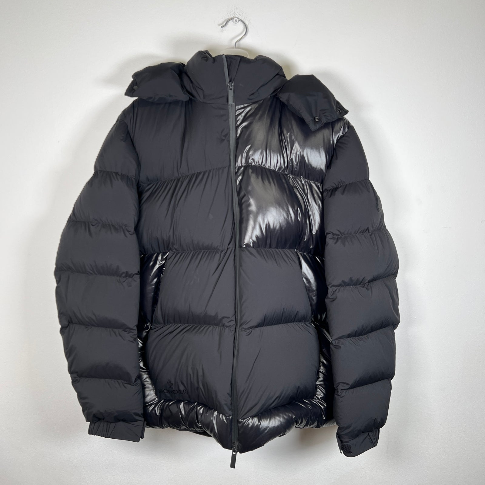 Moncler Black Puffer Back Logo Size 2XL