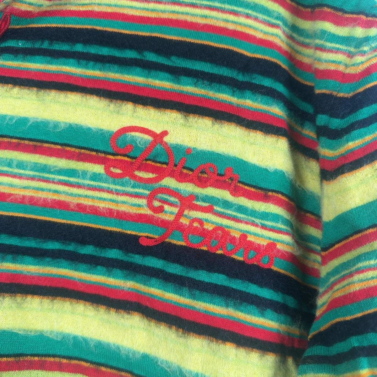 Dior x Denim Tears Mohair Striped Polo