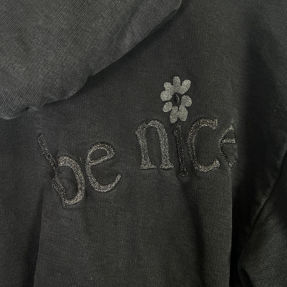 Dior x ERL 'Be Nice' Glitter Embroidered Hoodie
