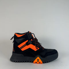 Louis Vuitton Orange/Black Hiking Trainer Boots