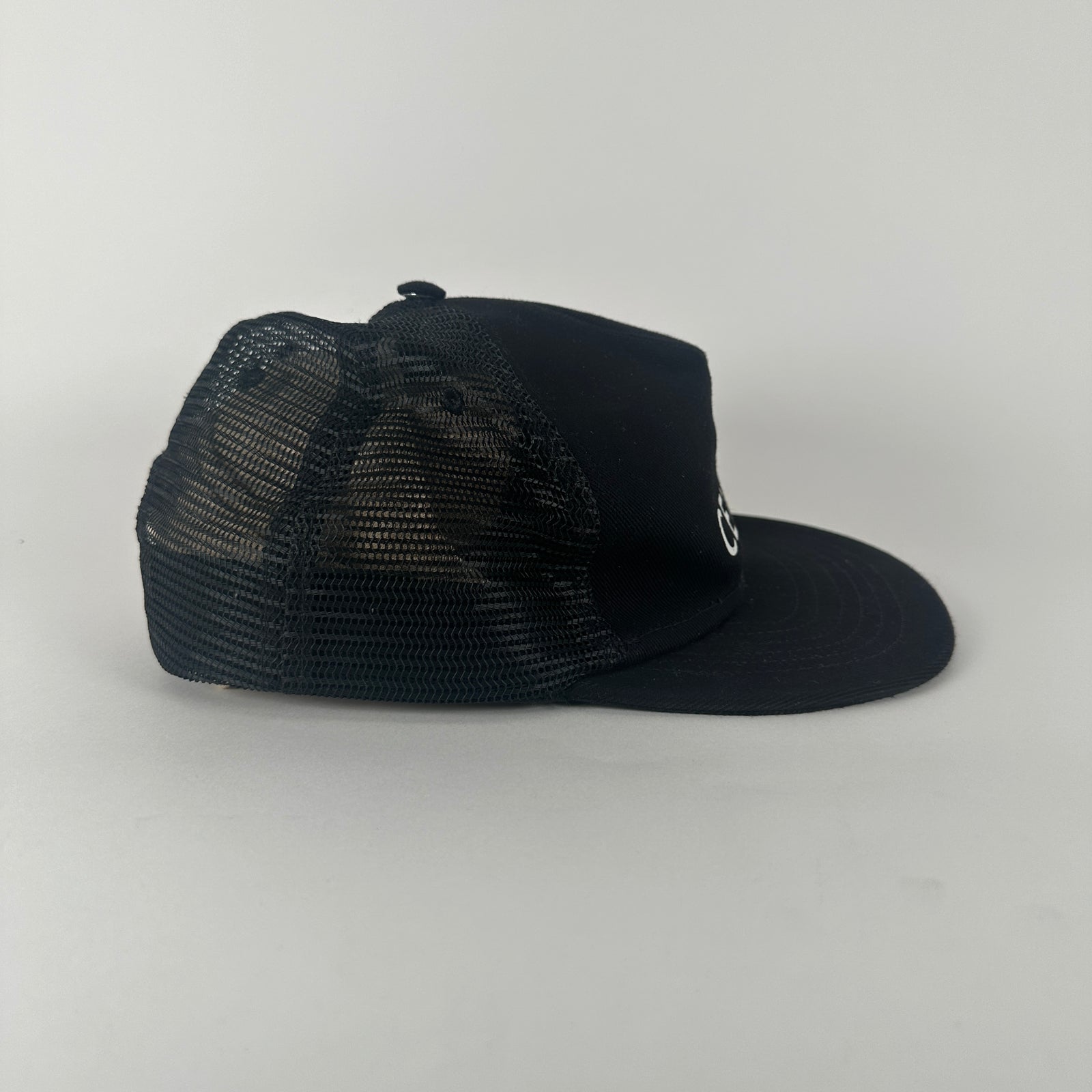 Celine Black Trucker Logo Hat Size M