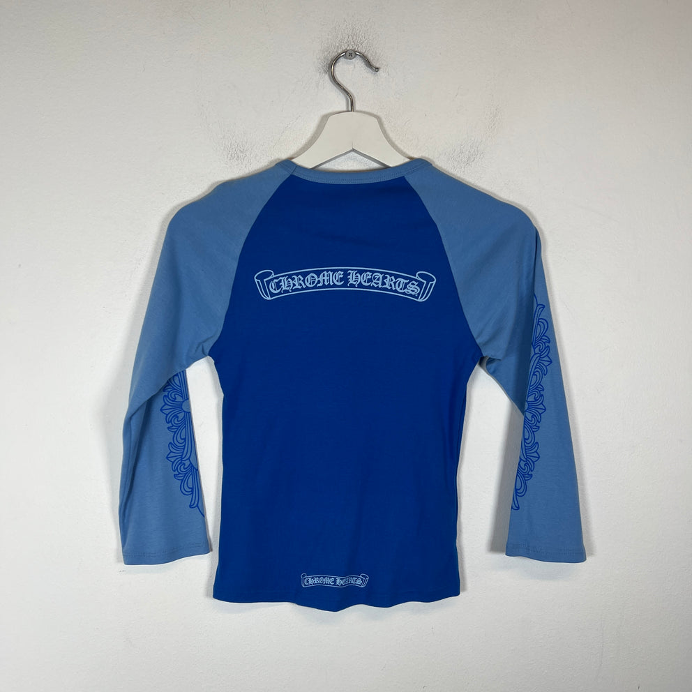 Chrome Hearts Baby Blue Floral Long Sleeve Size M